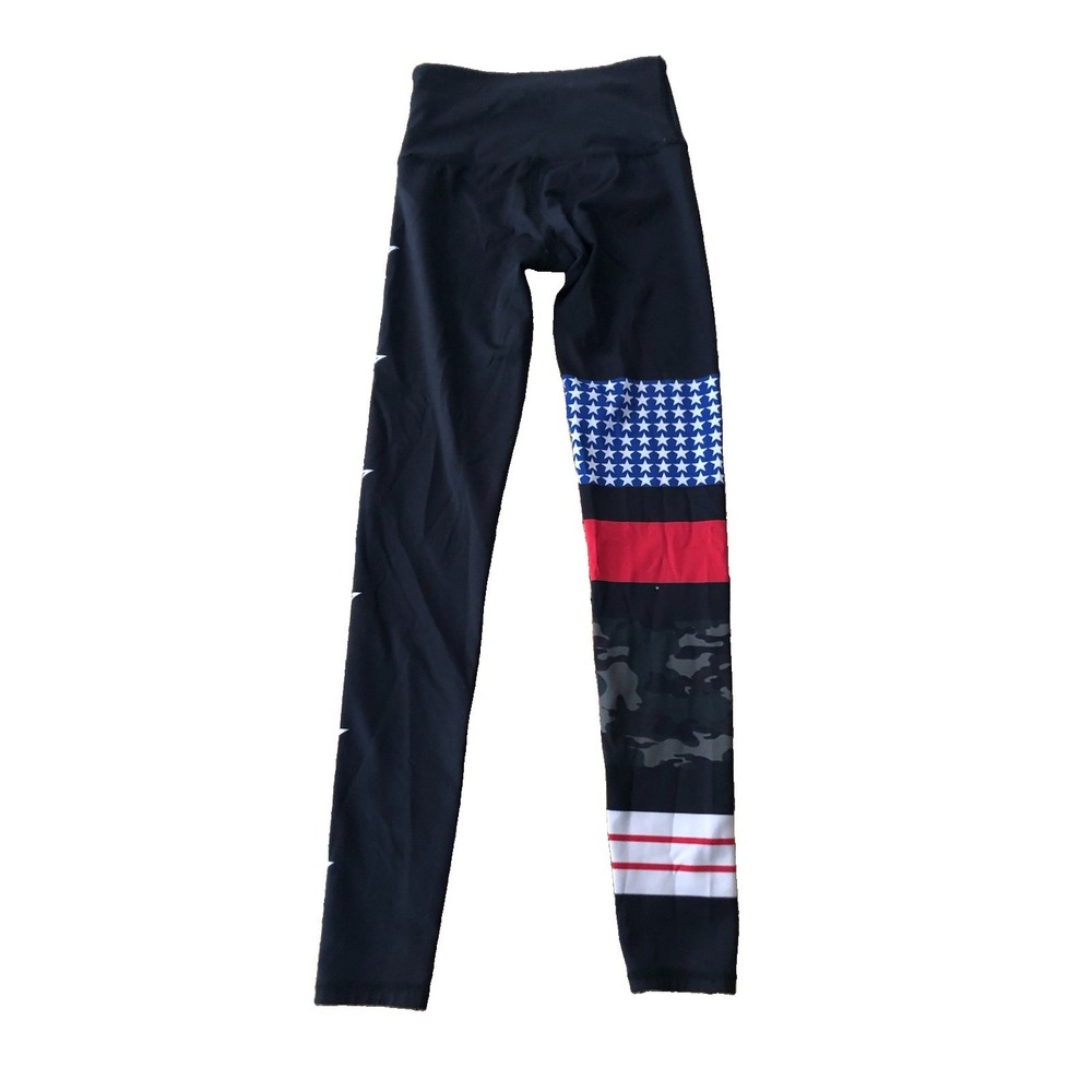 NOLI USA Flag Camo High Waist Leggings Women's XS Made in USA Compression